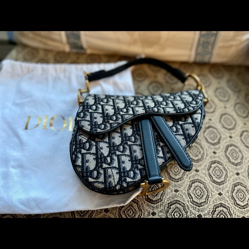 Dior mini oblique saddle bag retail price$3950